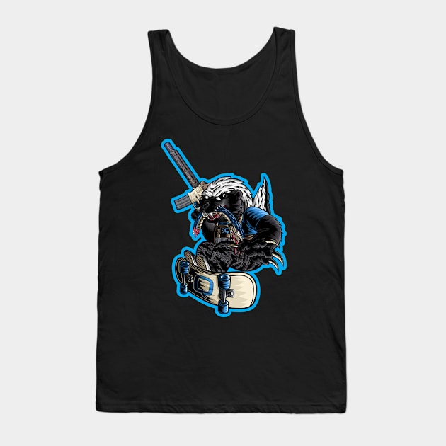 Q Honey Badger Mascot Tank Top by orozcodesign